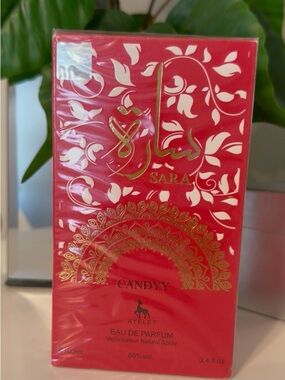 Sara Candyy Perfume — Red and Gold Packaging